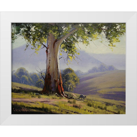 Australian Landscape White Modern Wood Framed Art Print by Gercken, Graham