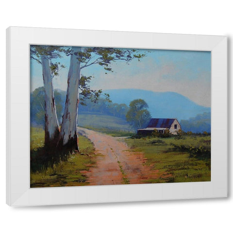 Australian Scene White Modern Wood Framed Art Print by Gercken, Graham