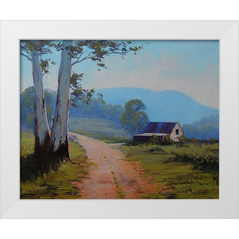 Australian Scene White Modern Wood Framed Art Print by Gercken, Graham