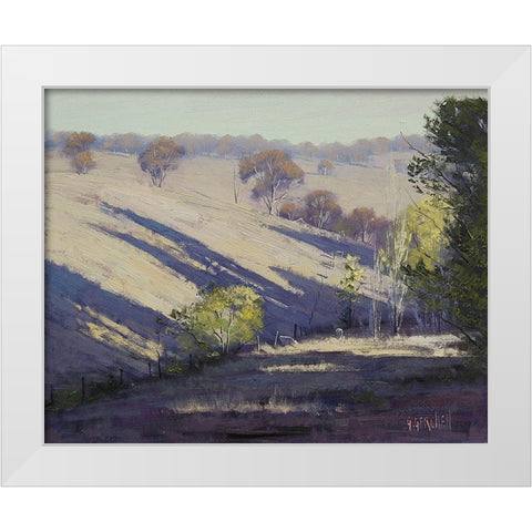Australian Summer White Modern Wood Framed Art Print by Gercken, Graham