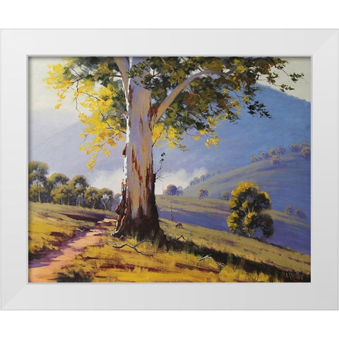 Turon Hills Gum White Modern Wood Framed Art Print by Gercken, Graham