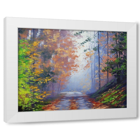 Autumn Forest White Modern Wood Framed Art Print by Gercken, Graham