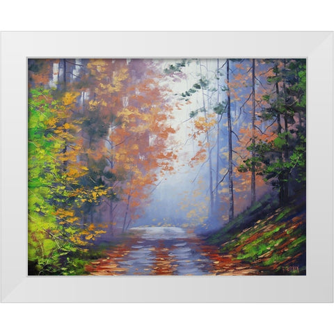 Autumn Forest White Modern Wood Framed Art Print by Gercken, Graham