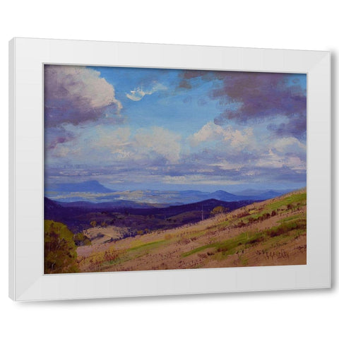 Cloud Shadows Kanimba Vallex White Modern Wood Framed Art Print by Gercken, Graham