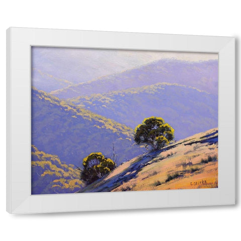 Yellow Tree White Modern Wood Framed Art Print by Gercken, Graham