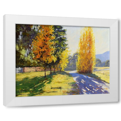 Road to Countryside White Modern Wood Framed Art Print by Gercken, Graham