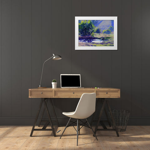 Purple Landscape White Modern Wood Framed Art Print by Gercken, Graham