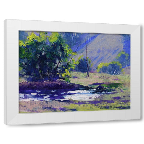 Purple Landscape White Modern Wood Framed Art Print by Gercken, Graham