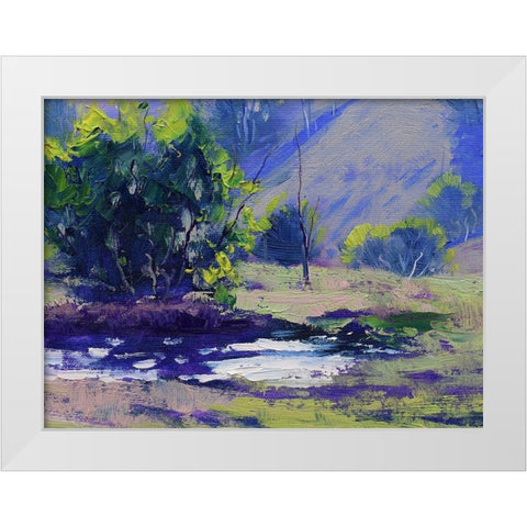 Purple Landscape White Modern Wood Framed Art Print by Gercken, Graham