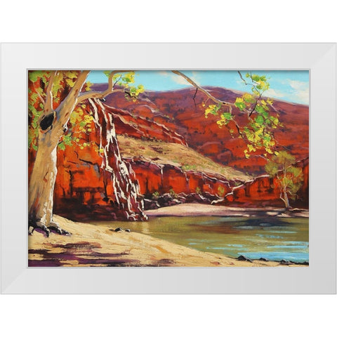 Red Rocks White Modern Wood Framed Art Print by Gercken, Graham