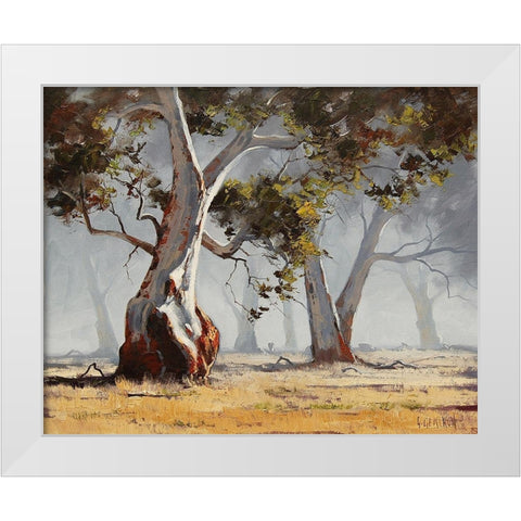 Eucalyptus Trees White Modern Wood Framed Art Print by Gercken, Graham
