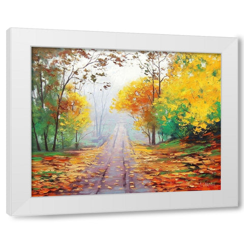 Fall Landscape White Modern Wood Framed Art Print by Gercken, Graham