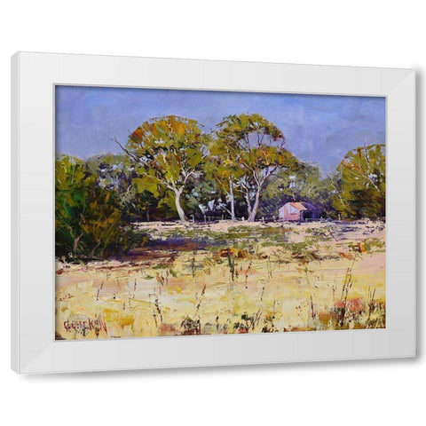 Farm Shed Australia II White Modern Wood Framed Art Print by Gercken, Graham