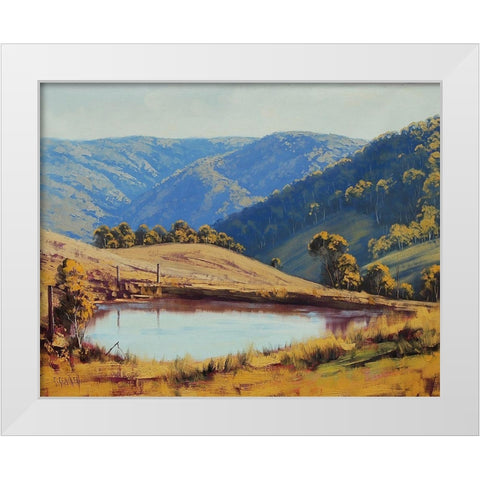 Farm Dam Hampton White Modern Wood Framed Art Print by Gercken, Graham