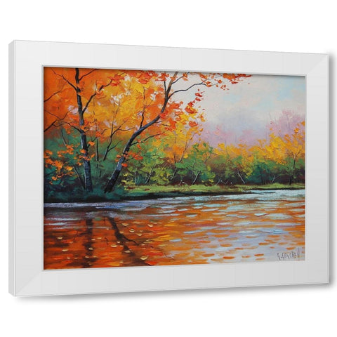 Fall River White Modern Wood Framed Art Print by Gercken, Graham