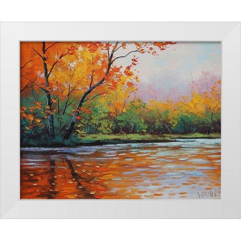Fall River White Modern Wood Framed Art Print by Gercken, Graham