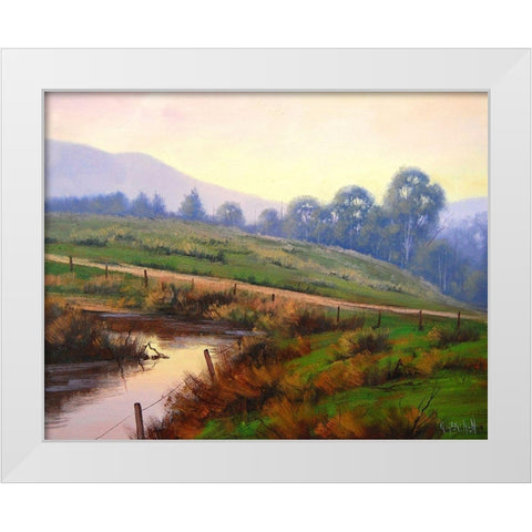 Evening Sky White Modern Wood Framed Art Print by Gercken, Graham