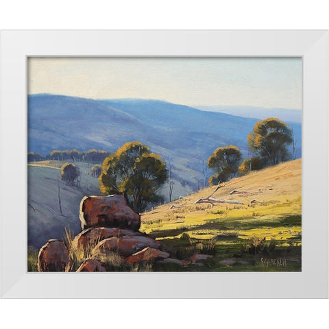 Granite Bolders Turon White Modern Wood Framed Art Print by Gercken, Graham
