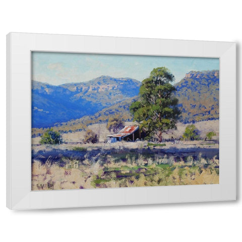 Hartley Shed Australia White Modern Wood Framed Art Print by Gercken, Graham