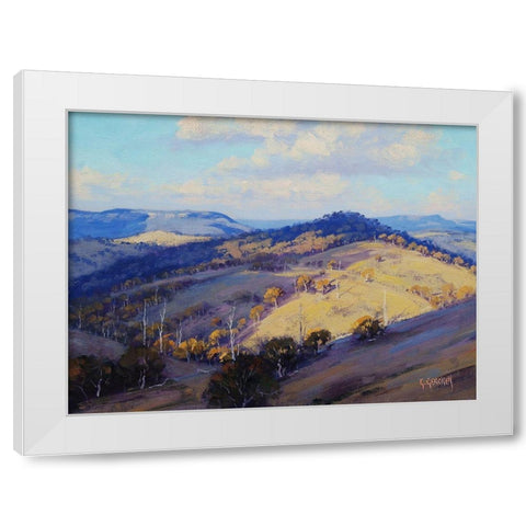 Megalong Valley Australia White Modern Wood Framed Art Print by Gercken, Graham