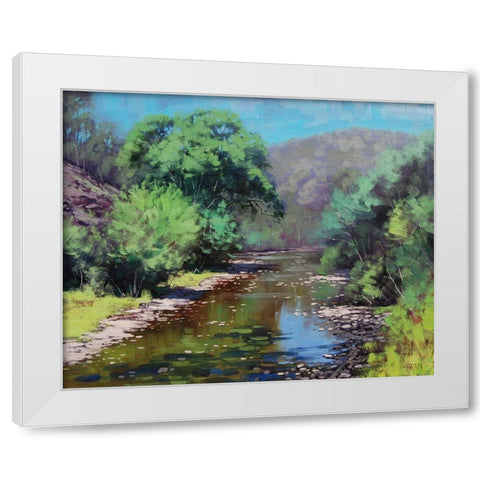Summer Willows White Modern Wood Framed Art Print by Gercken, Graham