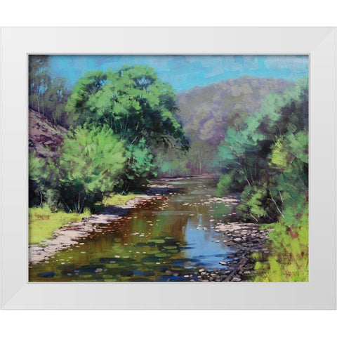 Summer Willows White Modern Wood Framed Art Print by Gercken, Graham