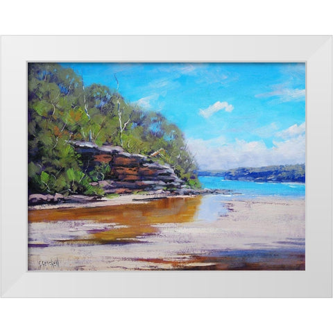 Sydney Harbour White Modern Wood Framed Art Print by Gercken, Graham