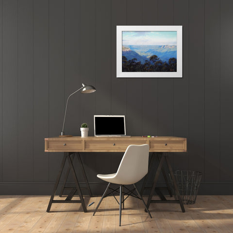 The Jamison Valley White Modern Wood Framed Art Print by Gercken, Graham