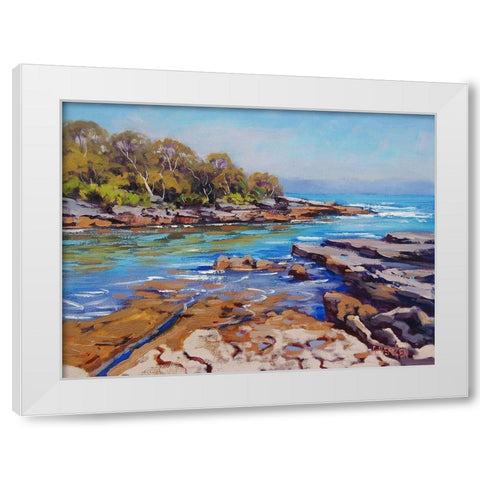 Jervis Bay Australia White Modern Wood Framed Art Print by Gercken, Graham