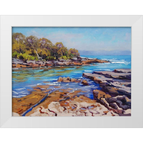 Jervis Bay Australia White Modern Wood Framed Art Print by Gercken, Graham