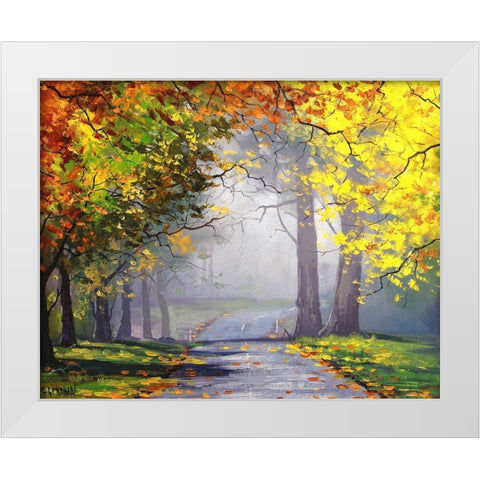 Mt. Wilson Autumn White Modern Wood Framed Art Print by Gercken, Graham