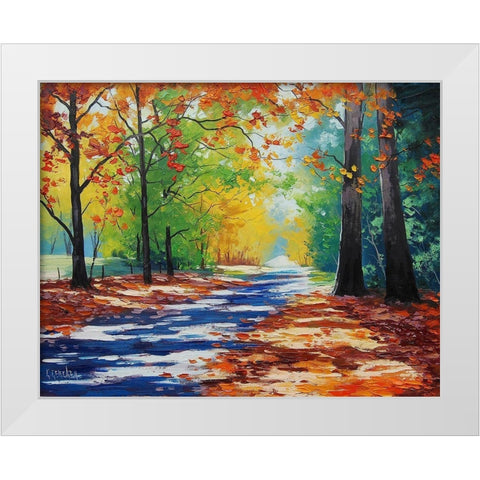 Road Through Mt. Wilson White Modern Wood Framed Art Print by Gercken, Graham