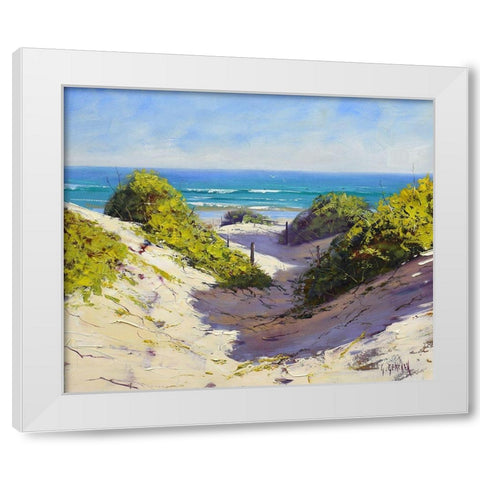 Way to the Beach White Modern Wood Framed Art Print by Gercken, Graham