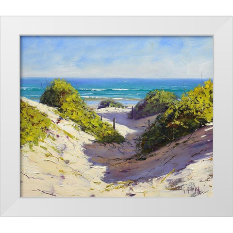 Way to the Beach White Modern Wood Framed Art Print by Gercken, Graham
