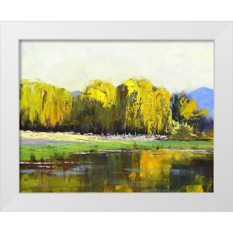 Willows White Modern Wood Framed Art Print by Gercken, Graham