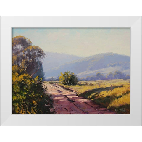 Wicketty War Road White Modern Wood Framed Art Print by Gercken, Graham