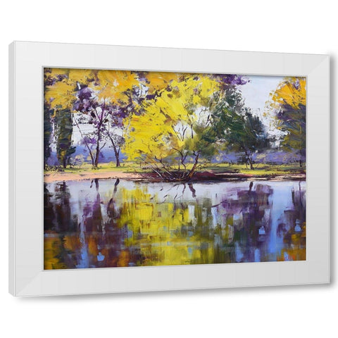 Tumut White Modern Wood Framed Art Print by Gercken, Graham