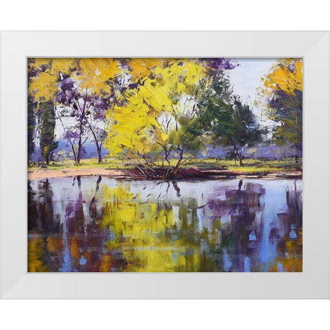 Tumut White Modern Wood Framed Art Print by Gercken, Graham