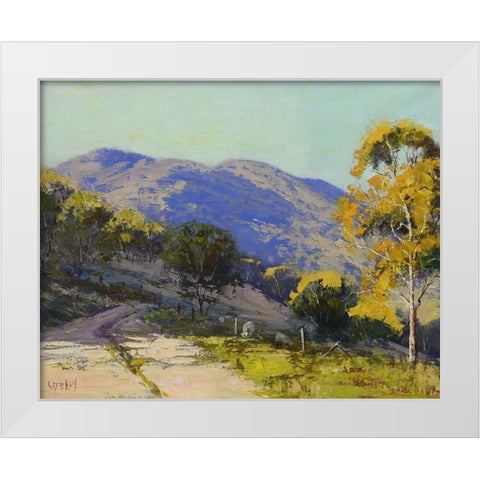 Track to the Valley White Modern Wood Framed Art Print by Gercken, Graham