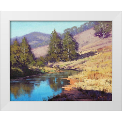 Summer Coxs River Australia White Modern Wood Framed Art Print by Gercken, Graham