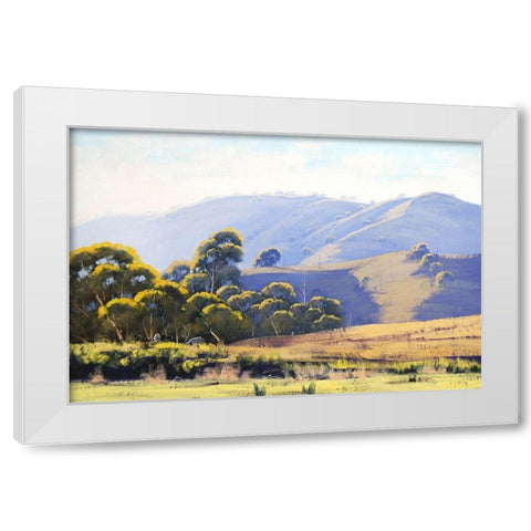 Strath Creek Hills Australia White Modern Wood Framed Art Print by Gercken, Graham