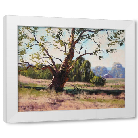 Summer Trees White Modern Wood Framed Art Print by Gercken, Graham