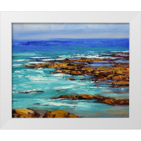 Rocks and Surf White Modern Wood Framed Art Print by Gercken, Graham