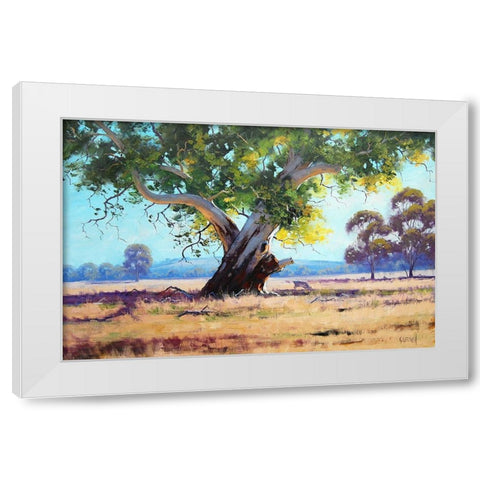 Red Gum Painting White Modern Wood Framed Art Print by Gercken, Graham