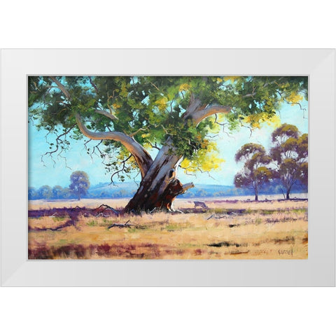 Red Gum Painting White Modern Wood Framed Art Print by Gercken, Graham