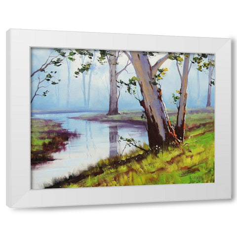 Riverside Gums White Modern Wood Framed Art Print by Gercken, Graham
