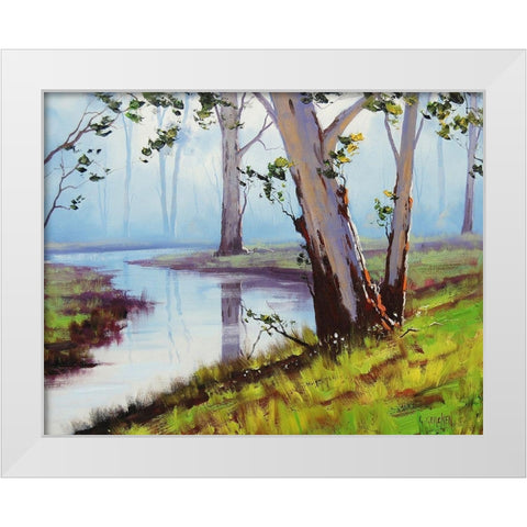 Riverside Gums White Modern Wood Framed Art Print by Gercken, Graham