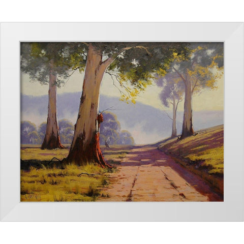 Road Throught The Valley White Modern Wood Framed Art Print by Gercken, Graham