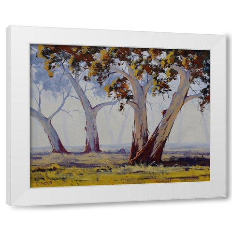 Roos White Modern Wood Framed Art Print by Gercken, Graham