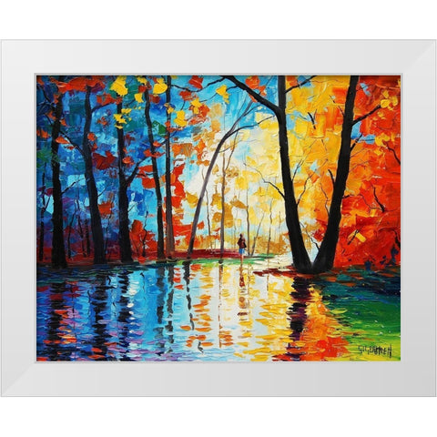Rainy Day White Modern Wood Framed Art Print by Gercken, Graham